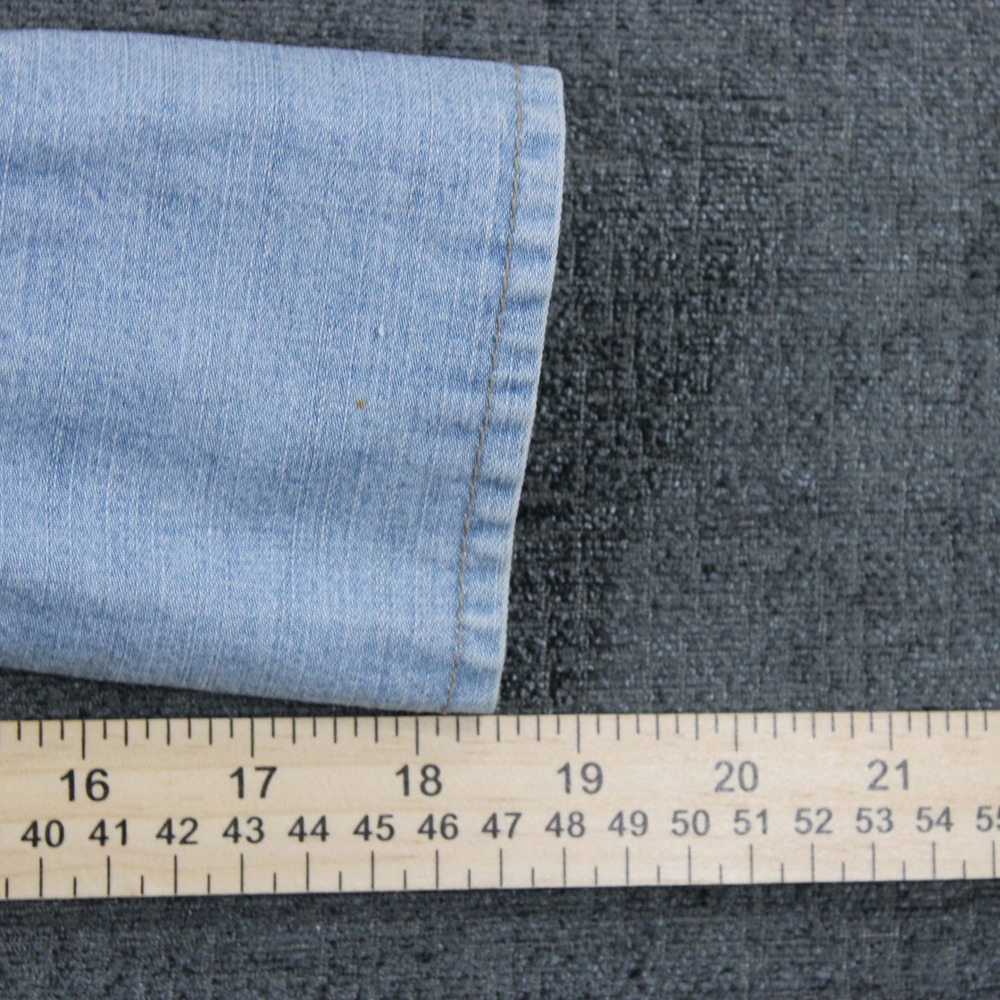 Rafaella Jeans Womens Blue Denim Western Snap Shirt Light Wash Cotton Size 12 - Picture 11 of 12